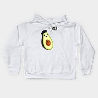 avocado faces french (bonjour) Kids Hoodie